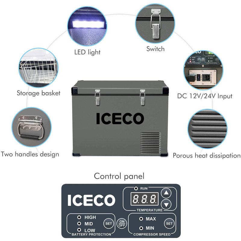 ICECO Compact Portable Portable 1.6 Cubic Feet Garage Ready FrostFree
